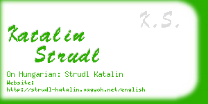 katalin strudl business card